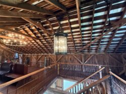 The Barns at Crest Hill Barn Pub second floor light fixture
