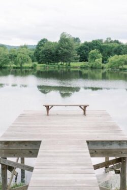 Portrait of the dock at The Barns at Crest Hill head on