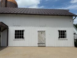 The Barns at Crest Hill Fireplace Patio facing Barn Pub