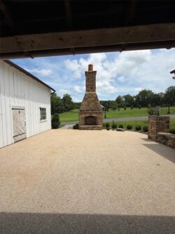 The Barns at Crest Hill Fireplace Patio full view