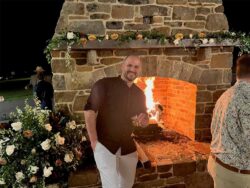 The Barns at Crest Hill Fireplace Patio party
