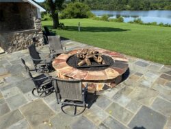 The Barns at Crest Hill Icehouse Patio Fire Pit view