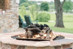 The Barns at Crest Hill Icehouse Patio fire pit close up
