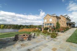 The Barns at Crest Hill Icehouse Patio lake/house view