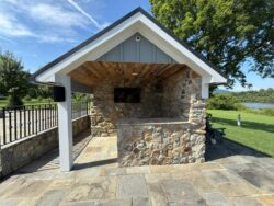 The Barns at Crest Hill Icehouse Patio Icehouse front view