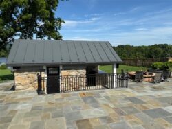 The Barns at Crest Hill Icehouse Patio Icehouse side view