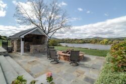 The Barns at Crest Hill Icehouse Patio Lake view