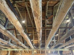 The Barns at Crest Hill Main Barn ceiling