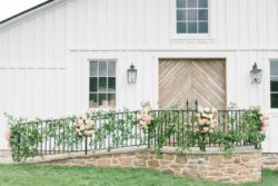 The Barns at Crest Hill Main Climate-Controlled Barn Wedding front door wedding decor