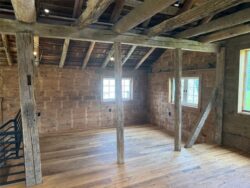 The Barns at Crest Hill Main Barn interior facing secondary area