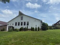 The Barns at Crest Hill Main Barn rear view with pavilion
