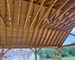 The Barns at Crest Hill Pavilion ceiling fans